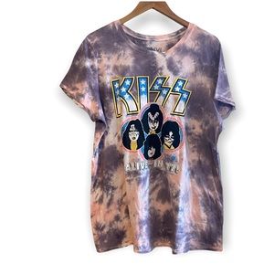 Kiss Pink Purple Tie Dye Graphic Tee NWT Size 2X